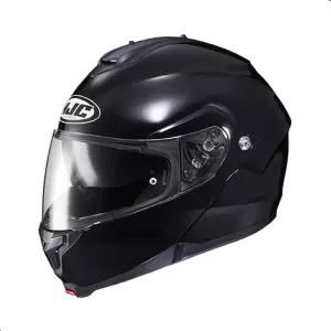 HJC C91 솔리드 모듈형 모터사이클 헬멧 HJ-17 핀락 실드 DOT 승인 (블랙 스몰)