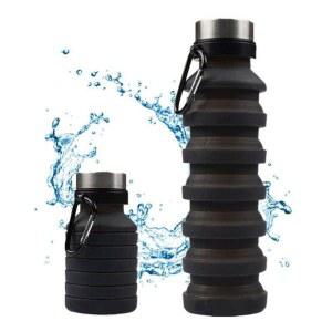 실리콘 550ml 최대 주방 러닝 있는 캠핑사각주전자 오렌지 머그잔 접이식 미니주전자