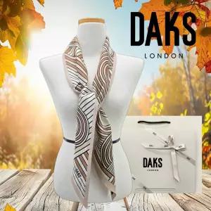 [백화점정품] 닥스 실크 기하학패턴 스키니 여성용 세련된 데일리 고급 스카프