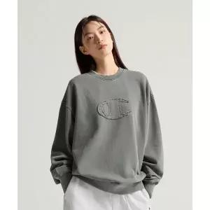 챔피온 CHAMPION C로고 피그먼트 오버핏 스웨트셔츠 Green CHPU252KBSW014GN 677114