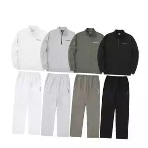 [디스커버리]24FW 이월/할인 세미오버핏 여성 니트 에센셜 반집업 트레이닝 맨투맨/스트레이트핏 세트 D...