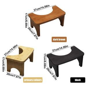 성인을 위한 튼튼한 휴대용 대나무 화장실 스쿼트 의자 넓고 안정적인 욕실 변기 사용하기 깨끗함 디자인