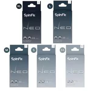 [정품] SpinFit IEM용 NEO - L 교체를 위한 실리콘 특허 이어팁, 안전한 핏 및 최고의 편안함, 반응 감소,