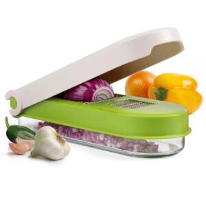 PrepWorks 야채 다지기 및 다용도 Food Chopper 사용 쉬운 수동 빠른 위한 깍둑썰기 BPA 프리