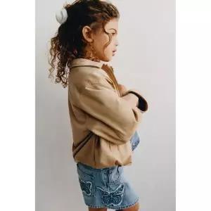 국내배송 ZARA 자라 아동 키즈 주니어 페이크 스웨이드 봄버 재킷 베이지 1255501710 1769504