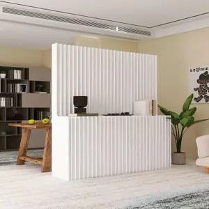 이동식 아치형 템바보드 파티션 디스플레이 선반 공간분리가벽 칸막이 화이트 1.5m 2m