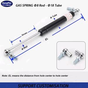 1PC 400N 150-600MM 8X18 가스 스트럿 볼 조인트 자동차 후드 프롭 쇼크 리프트는 보트 바용 RV  해치 지원