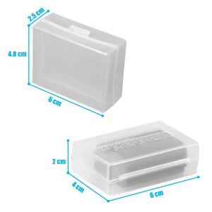 DSLR 배터리용 반투명 플라스틱 케이스 캐논 호환 LP-E8 BP-511A 니콘 NB-10L EN-EL9 소니호환 CRV3 펜탁스
