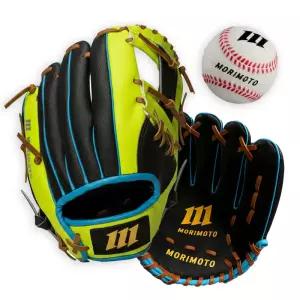 모리모토 유소년 야구글러브 10인치 야구공 세트 블랙/라임 MBBG1000