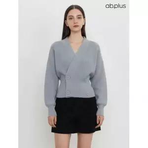 [ab.plus/신상] 사선 브이넥 단추 포인트 니트 가디건 (LSA1MY33A)