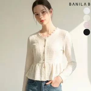 여성 레이스 페플럼 블라우스