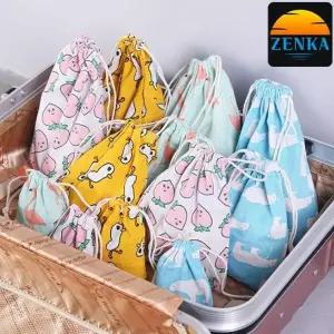 유아용 보조가방 복주머니 파우치 중형 어린이집 가방