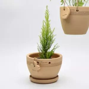 테라원 내열토 수제 토분 시루형 행잉 16x13cm정용품 분갈이화분 홈가드닝 식물키우기 인테리어 가벼운 용