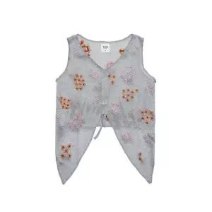 타치 클로딩 여성 말리 핸드 자수 탑 실버 MALI-SV