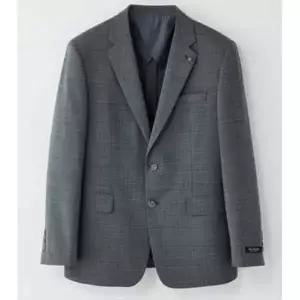 [하프클럽/에스티코]썸머 울 48％ 컴포트 수트자켓_그레이 체크 (클래식핏) S