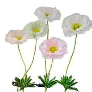 자이언트 종이꽃 DIY 대형 7송이 꽃대 받침대 세트 미인 플라워