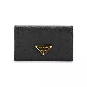 [프라다] 프라다 1MC122 QHH F0002 사피아노 트라이앵글 로고 명함 카드지갑