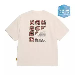 [내셔널지오그래픽](본점)N252UTS091 크로우 유니 COOL MAX 바르셀로나 그래픽 세미오버핏 반팔 티셔츠 ...