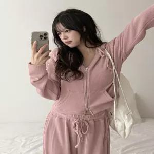 린다로 투웨이 쫀쫀 골지 후드 집업 86618 빅사이즈 여성의류