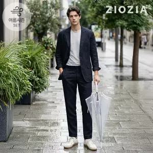 [지오지아] 스탠다드 폴리 써커 다크네이비 셋업 수트 (AEE2KG1601_AEE2PP1601_DNV)