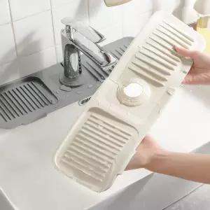 실리콘배수패드 세면대 수전 배수 매트 물빠짐 깔판