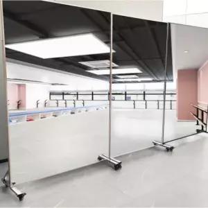 이동식 전신거울 무프레임 바퀴 스탠드형 연습실