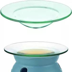 LYMGS 4.5인치 교체용 오일 워머 접시 115mm 왁스 멜트 라이너 원형 유리 향이 나는 아로마 테라피 램프용