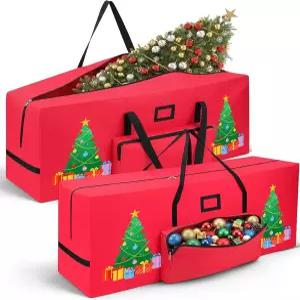 9피트 크리스마스 트리를 위한 로크메오 트리 보관 가방 2개 넓은 개구부가 있는 튼튼한 600d 방수