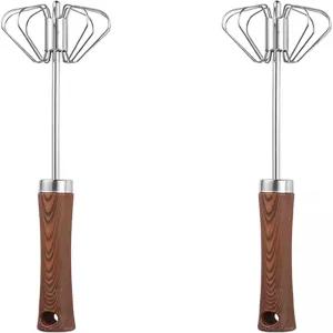 반자동 달걀 거품기 빵 케이크 요리용 12.5인치 길이 스테인리스 스틸 비터 2개 (M)
