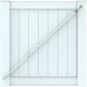 화이트 트루 래치 7 비닐용 게이트 브레이스 - 비닐 펜스 안티 새그 키트 야외 게이트용 하드웨어 특허받은