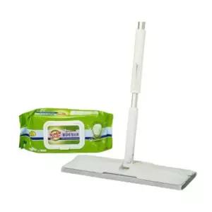 3M 올터치 더블액션 막대걸레 청소포 세트 대형 막대+물걸레 20매+정전기 10매 스카치브라이트