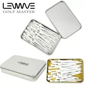 [골드스마일]골프티 50개입 눈금 골프 소품 메탈케이스