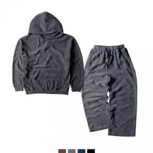 [골드스마일]후드 기모 트레이닝 세트 겨울 헬스복