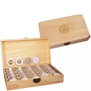 보관함 은화 기념 금화 수집 원목 케이스 동전 상자