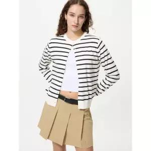 유니클로 UNIQLO UV PROTECTION크루넥가디건(스트라이프)