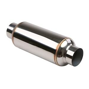 [호환품]범용 2.5인치/3인치 인렛 배기 머플러 파이프 스테인리스 스틸 레조네이터 12인치 길이 딥 사운드