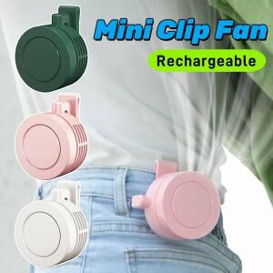 3단 속도 조절 미니 소형 호환 클립 선풍기 충전식 배터리 개인용 바디 의류 야외 전신 쿨링 허리