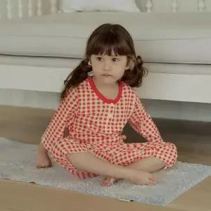 [보리보리/올라베이비]비스킷(레드) 7부 잠옷