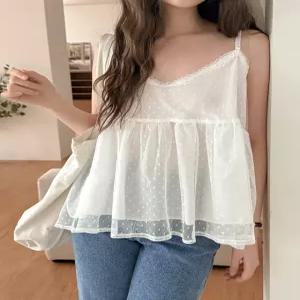 퓨어로 도트 레이스 뷔스티에 86749 빅사이즈 여성의류