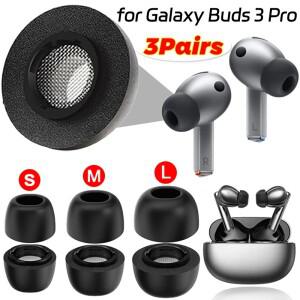 삼성 호환 Galaxy Buds 3 Pro 이어팁용 메모리 폼 소음 감소 귀마개 소프트 미끄럼 방지 이어버드 팁