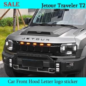 [호환품]JETOUR Traveler T2 -2024 자동차 전면 후드 문자 로고 스티커 스페어 타이어 외부 부품