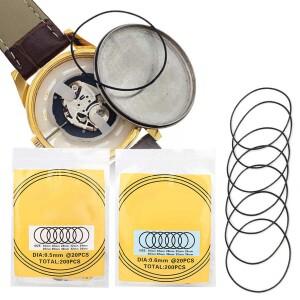 [호환품]방수 고무 O링 시계 백 커버 개스킷 수리 교체 도구 제작자용 0.5mm 16mm-34mm 200 개