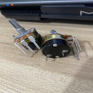 K1382S 조광기 전위차계 단일 B500K 스위치 샤프트 길이 20MM 조정 가능 저항 스레딩 핀