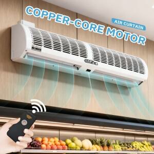 120W 상업용 에어커튼 커튼 팬 벽걸이형 에어 도어 매장 냉장창고 슈퍼마켓 입구용 액세서리