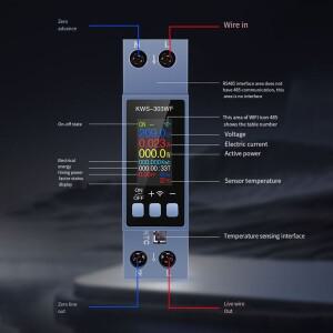 에너지 관리용 AC 모니터 다기능 미터 감지기 난연성 소재 RS485 통신