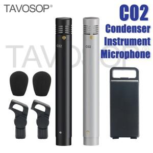 [호환품]C02 프로페셔널 메탈 콘덴서 소형 다이어프램 악기 녹음용 펜슬 마이크 (클립 및 윈드스크린 포함