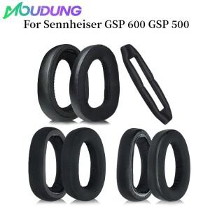 MOUDUNG 교체 용 이어 패드 sennheiser 호환 GSP 600 GSP600 500 게임용 헤드폰 수리 부품 폼 쿠션 커버