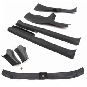 테슬라 호환 모델 Y 트렁크 임계 값 가드 용 도어 씰 커버 보호대 뒷문 ABS 사이드 펜더 TPE 더러운 매트