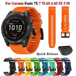 20mm 실리콘 밴드 스트랩 가민 호환 페닉스 7X 7S 프로 6X 6S 5X 5S 플러스 3 HR 로러런 F35 스마트 호환