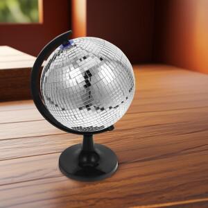 1pc 지구본 장식 반사 거울 디자인 사무실 책상 홈 파티 룸 무대 회전 디스코 볼 장식품 미니 소형 호환 소